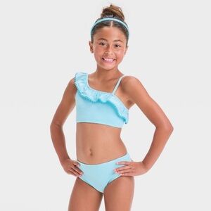 Cat & Jack Girls Seersucker Striped Bikini XL NWT